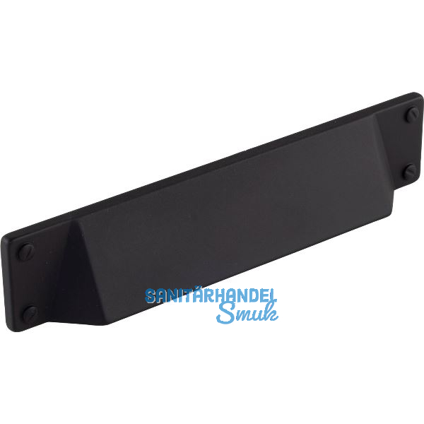 Muschelgriff Manto, LA 128 mm, Breite 175 mm, Zinkdruckguss schwarz matt