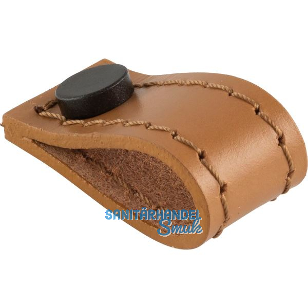 Knopf Marse Breite 18 mm, H�he 38 mm, Leder hellbraun