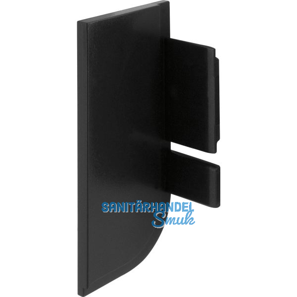 Endkappe Aktor L-Profil links, Kunststoff schwarz