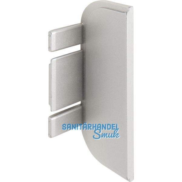 Endkappe Aktor C-Profil, Kunststoff silberfarbig