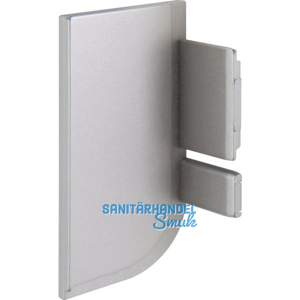 Endkappe Aktor L-Profil links, Kunststoff silberfarbig