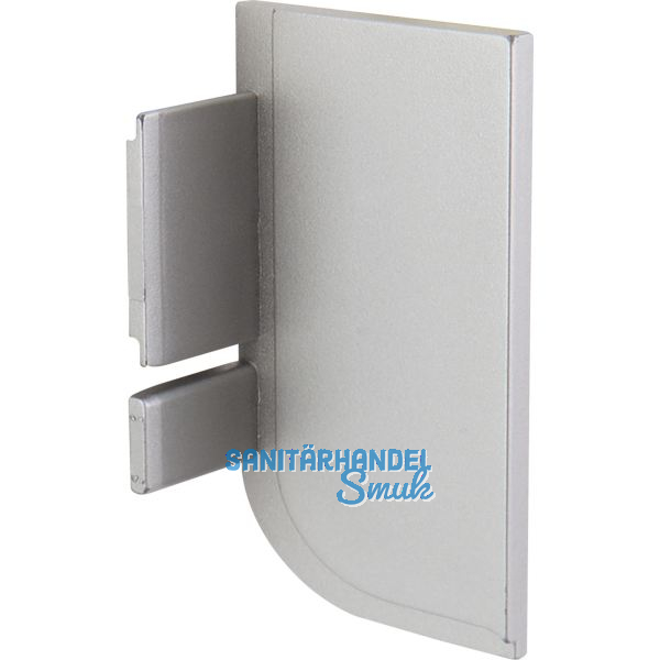 Endkappe Aktor L-Profil rechts, Kunststoff silberfarbig