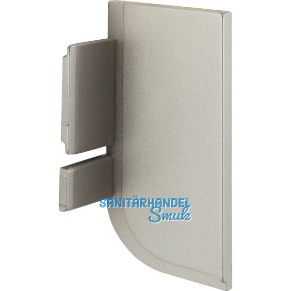 Endkappe Aktor L-Profil rechts, Kunststoff edelstahlfarbig