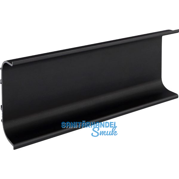 Griffmulde Aktor C-Profil horizontal, L�nge 6000 mm, Aluminium schwarz matt