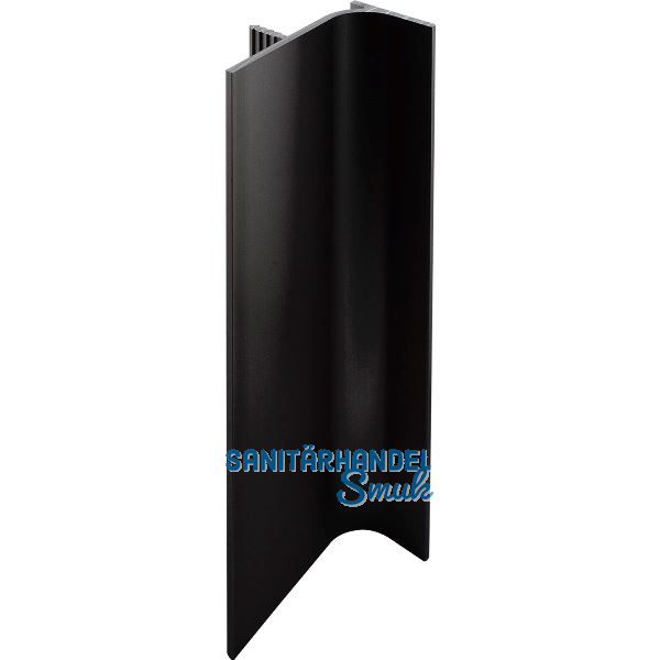 Griffmulde Aktor L-Profil vertikal, L�nge 5000 mm, Aluminium schwarz matt