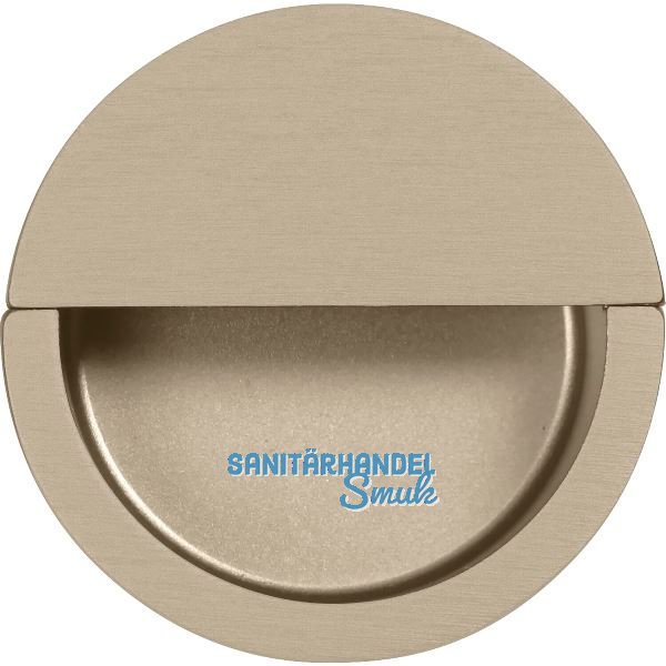 Muschelgriff Dotos � 50 mm, Einlass � 46 mm, Zinkdruckguss Edelstahl Effekt