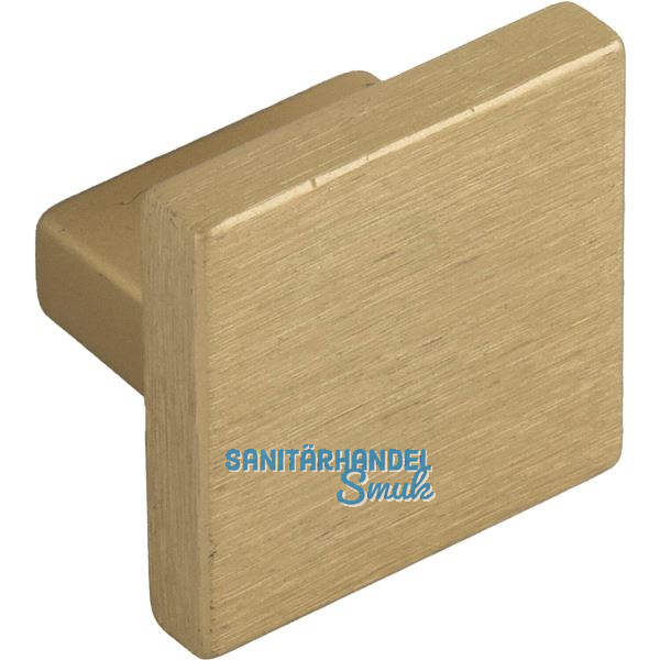 Knopf Dulis 35 x 35 mm, Tiefe 23 mm, Zinkdruckguss gold matt geb�rstet