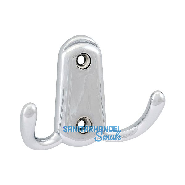 Mantelhaken Canelli Breite 78 mm, H�he 55 mm, Zinkdruckguss verchromt poliert