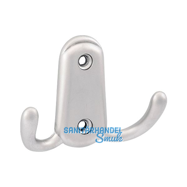 Mantelhaken Canelli Breite 78 mm, H�he 55 mm, Zinkdruckguss vernickelt matt