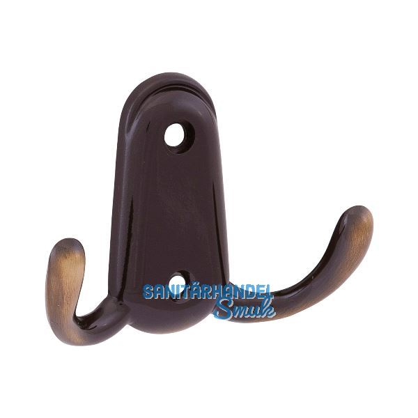 Mantelhaken Canelli Breite 78 mm, H�he 55 mm, Zinkdruckguss patiniert