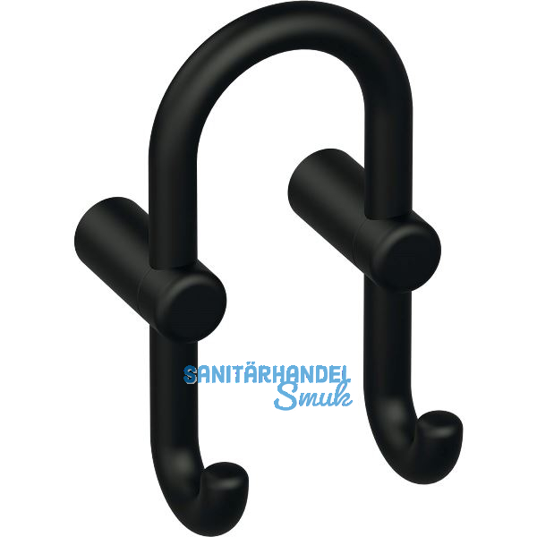 Mantelhaken HEWI 801.90B040 H�he 165 mm,Polyamid tiefschwarz matt