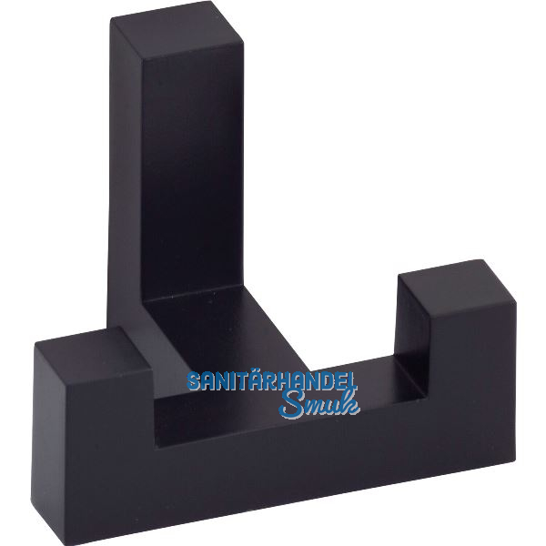 Mantelhaken Coats Breite 52 mm, H�he 40 mm, Zinkdruckguss schwarz lackiert