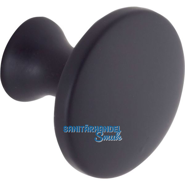 Knopf Brock � 28 mm, Tiefe 25 mm, Zinkdruckguss schwarz matt