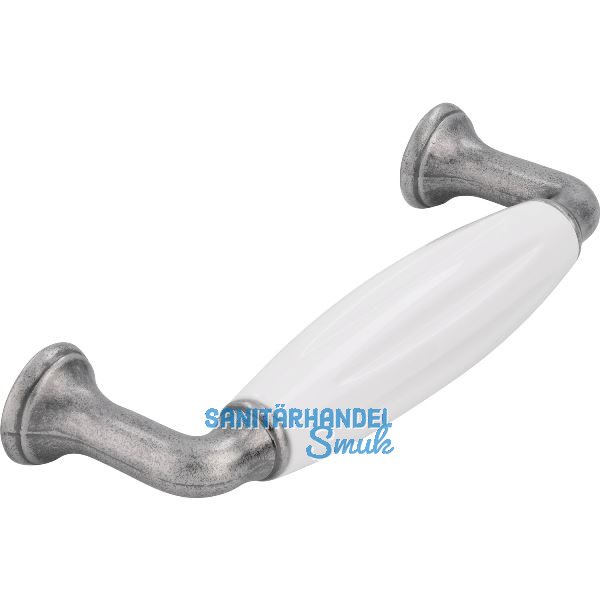Griff Tajet LA 96,Breite 114 mm, Keramik wei�/Zinkdruckguss zinnf�rbig