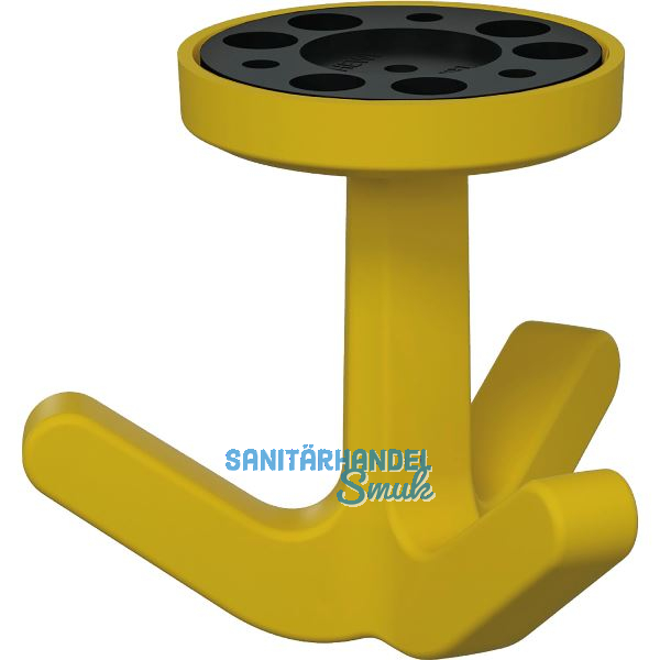 Dreifach-Drehhaken HEWI 477.94B030 elastisch, Kunstoff TPU senfgelb matt