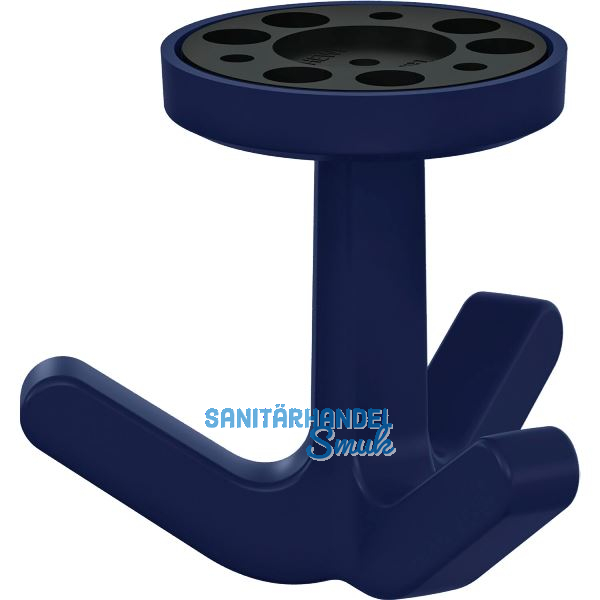 Dreifach-Drehhaken HEWI 477.94B030 elastisch, Kunstoff TPU stahlblau matt
