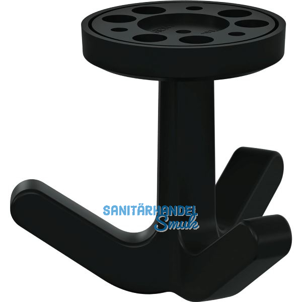 Dreifach-Drehhaken HEWI 477.94B030 elastisch, Kunstoff TPU tiefschwarz matt