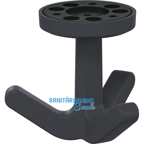Dreifach-Drehhaken HEWI 477.94B030 elastisch, Kunstoff TPU anthrazit matt