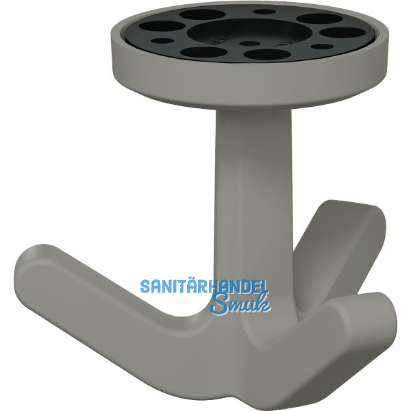Dreifach-Drehhaken HEWI 477.94B030 elastisch, Kunstoff TPU felsgrau matt