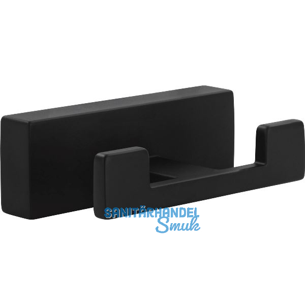 Mantelhaken Atun Breite 72, H�he 25 mm , Zinkdruckguss schwarz matt