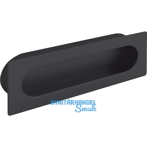 Muschelgriff Azan Breite 125 mm, Einlassma� 121 x 39 mm, ZN schwarz matt