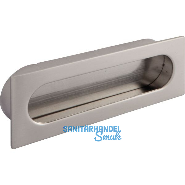 Muschelgriff Azan Breite 125 mm, Einlassma� 121 x 39 mm, ZN Edelstahl Effekt