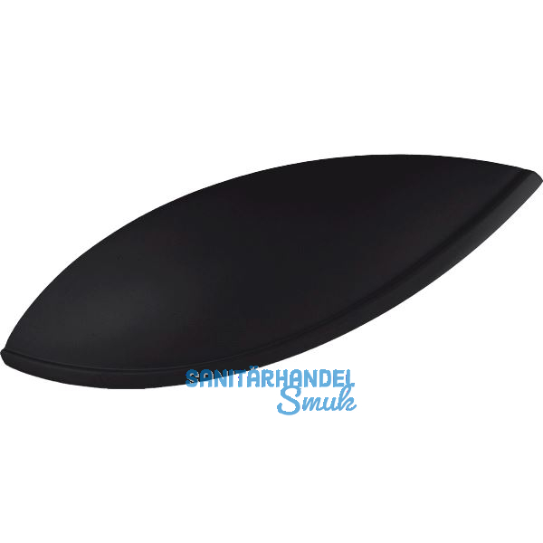 Muschelgriff Moss zum Aufschrauben, Breite 126 mm, Zinkdruckguss schwarz matt