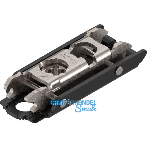 BLUM CLIP ONYX Exzenter Montageplatte gerade, Stahl, Schrauben, Distanz 0 mm