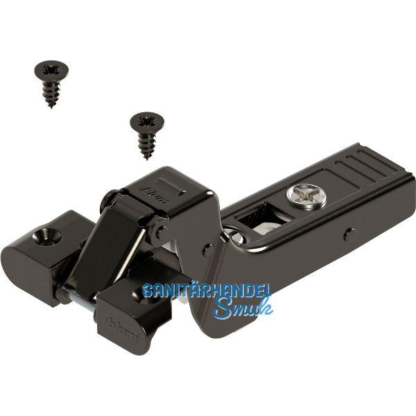BLUM CLIP top ONYX Alurahmenscharnier 95�, 18 mm gekr�pft mit Feder, Schrauben