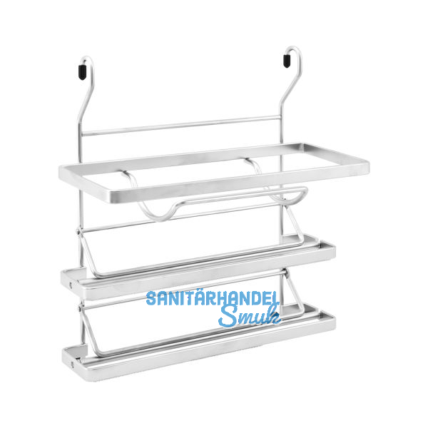 Rollenhalter 325 x 365 x 155 mm, Edelstahl Effekt