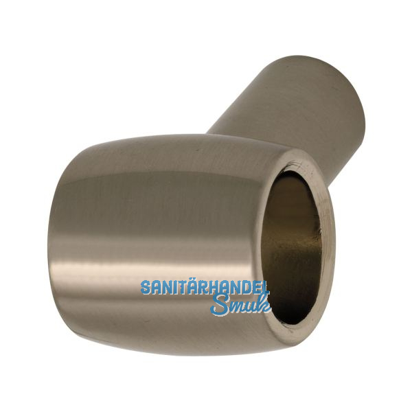 Rohrhalter mit glattem Fu�, Zamak Edelstahl Effekt