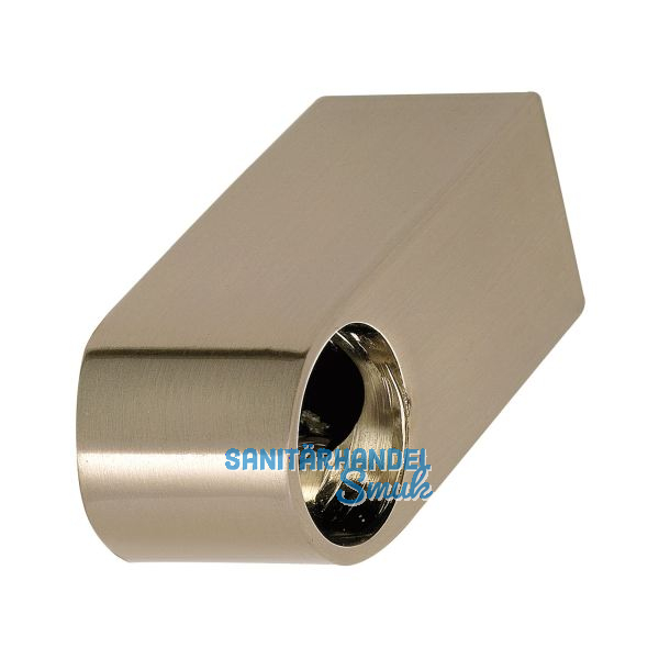 Rohrhalter Modern eckig, Zamak Edelstahl Effekt
