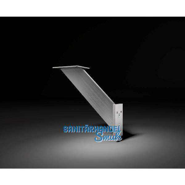 Konsole Korfu schr�g 60 x 10 mm, H�he 220 mm, Tiefe 225 mm, Stahl verchromt pol.