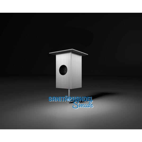 Barkonsole Jumbo Power Station 80 x 80 x 170 mm Aluminium Edelstahl-Effekt