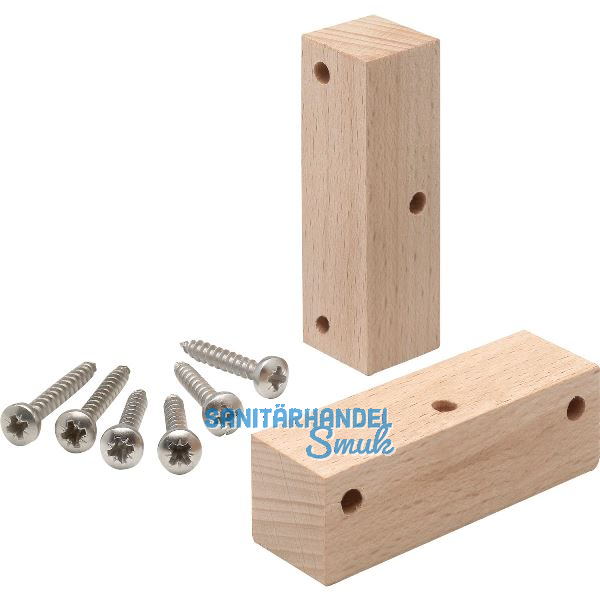 Montageset Holz C-Profil, Buche roh