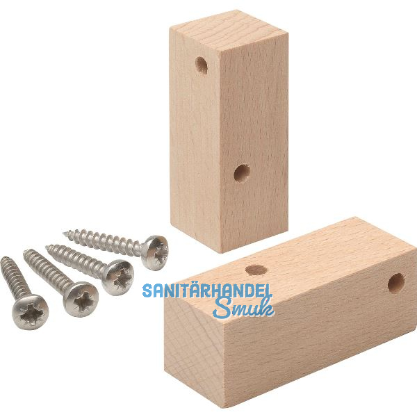 Montageset Holz L-Profil, Buche roh