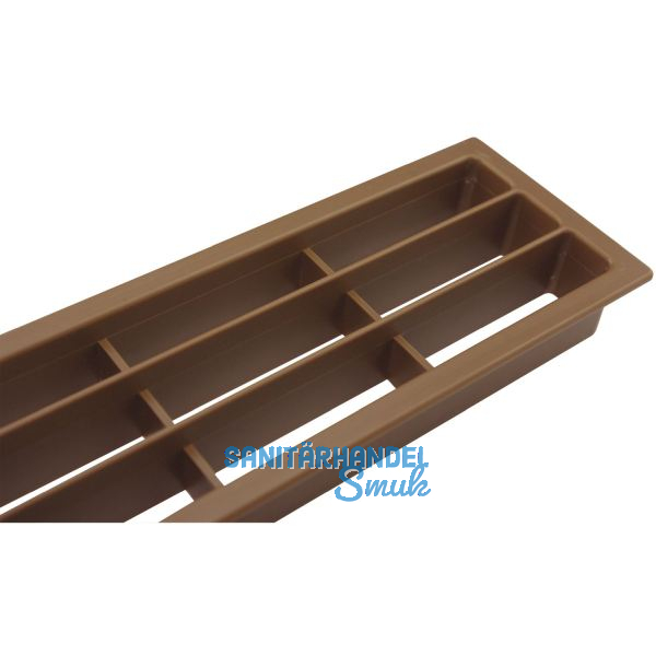 L�ftungsgitter 458 x 65 mm Kunststoff Braun
