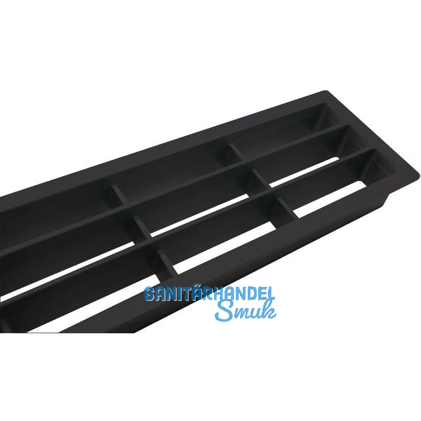 L�ftungsgitter 458 x 65 mm Kunststoff Schwarz