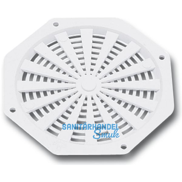 L�ftungsrosette achteckig 63 mm Kunststoff Wei�