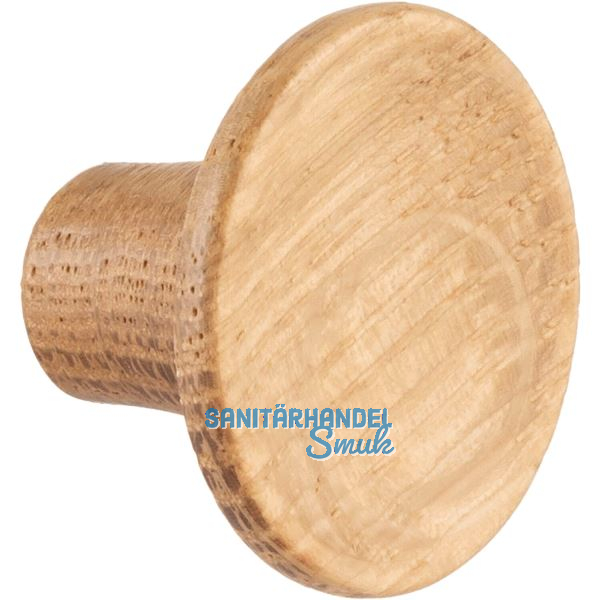 Knopf Tuba � 28 mm, Tiefe 19 mm, Eiche lackiert