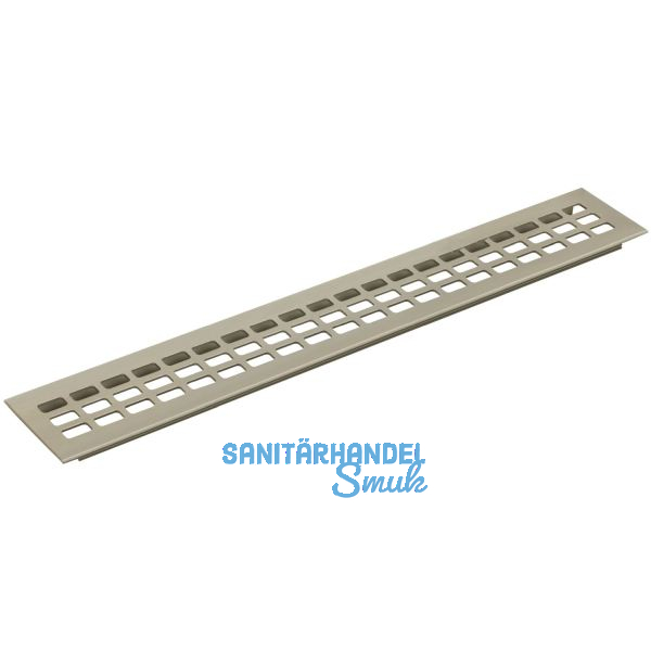 L�ftungsgitter 1000 x 60 mm Aluminium/Titan Edelstahl-Effekt