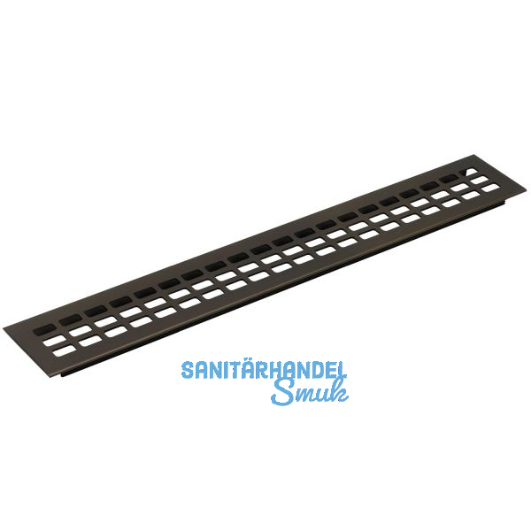 L�ftungsgitter 400 x 80 mm Aluminium bronze eloxiert