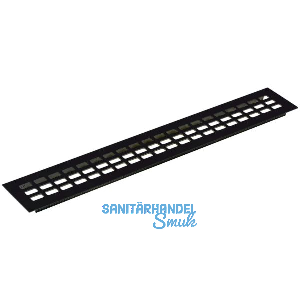 L�ftungsgitter 2000 x 80 mm Aluminium schwarz eloxiert