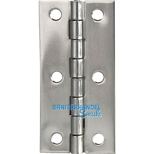 Scharnier DIN 7954 A schmal 80 x 41 mm, Edelstahl