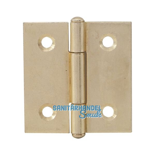 METALURGIA Knopfscharnier - leichte Ausf�hrung 25 x 25 mm, Stahl vermessingt