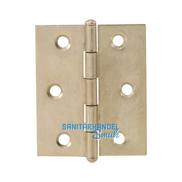 METALURGIA Knopfscharnier - leichte Ausf�hrung 50 x 40 mm, Messing poliert