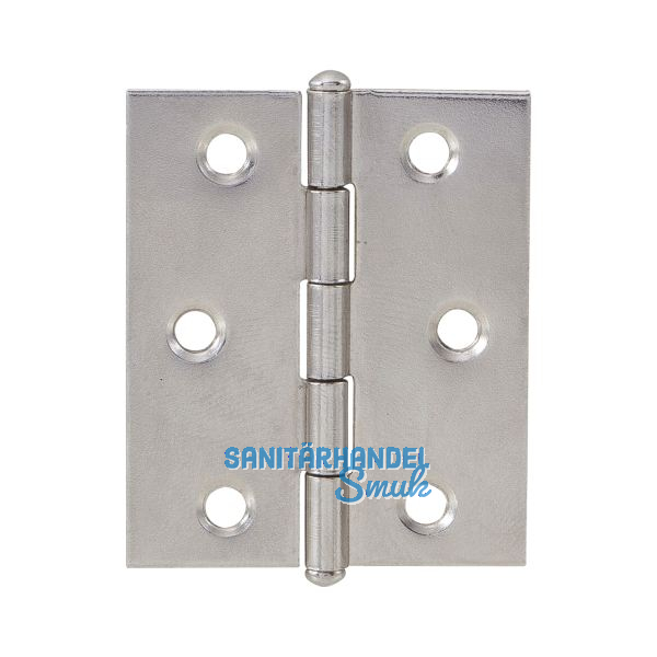 METALURGIA Knopfscharnier - leichte Ausf�hrung 50 x 50 mm, Stahl glanzvernickelt