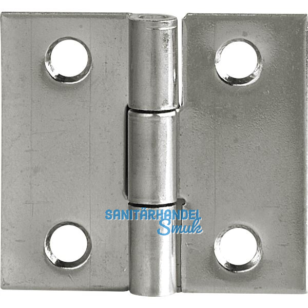 Scharnier DIN 7954 C quadratisch 40 x 40 mm, Edelstahl