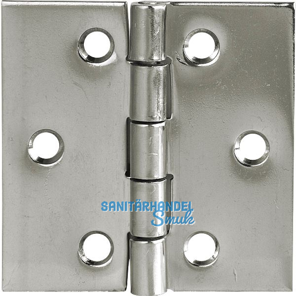 Scharnier DIN 7954 C quadratisch 60 x 60 mm, Edelstahl