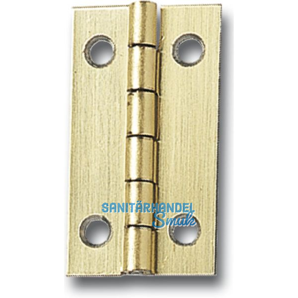 SCHMALE Kassettenscharnier Standard, 20x17 mm, Stahl vermessingt